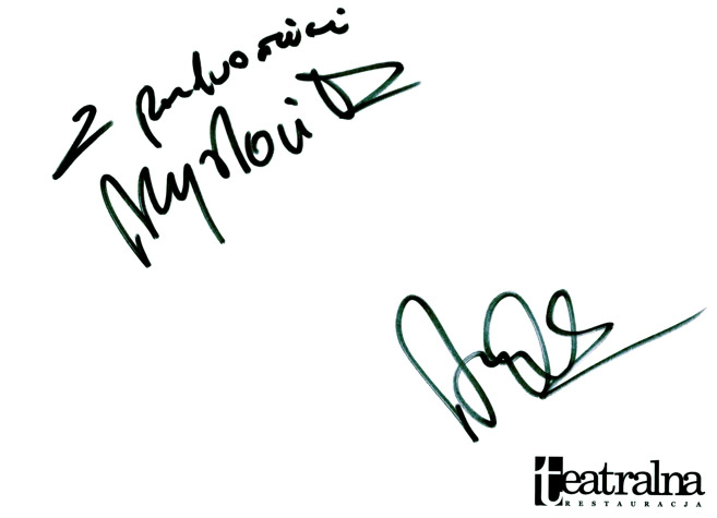 Autograf Myslovitz dla Teatralnej