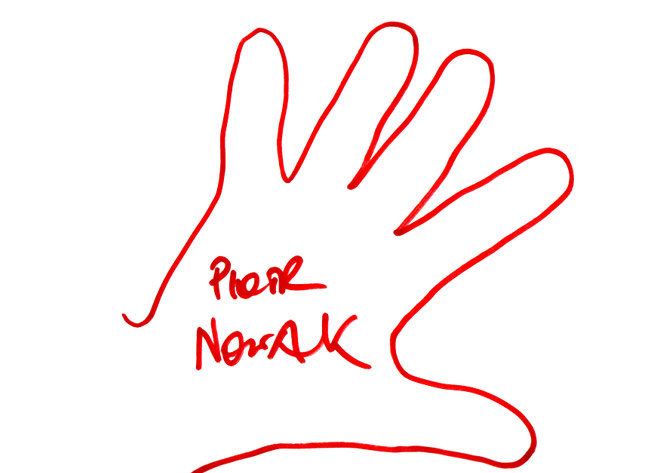 Autograf Piotra Nowaka dla Teatralnej